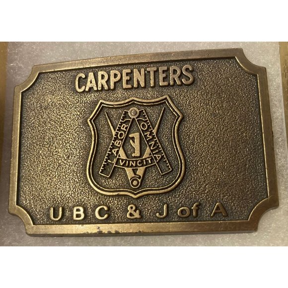 Vintage Metal Belt Buckle, International Industrial Production Employees Union, - Picture 2 of 5